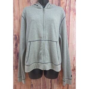 Fabletics Gray Waffle Knit Full-Zip Hoodie 1X